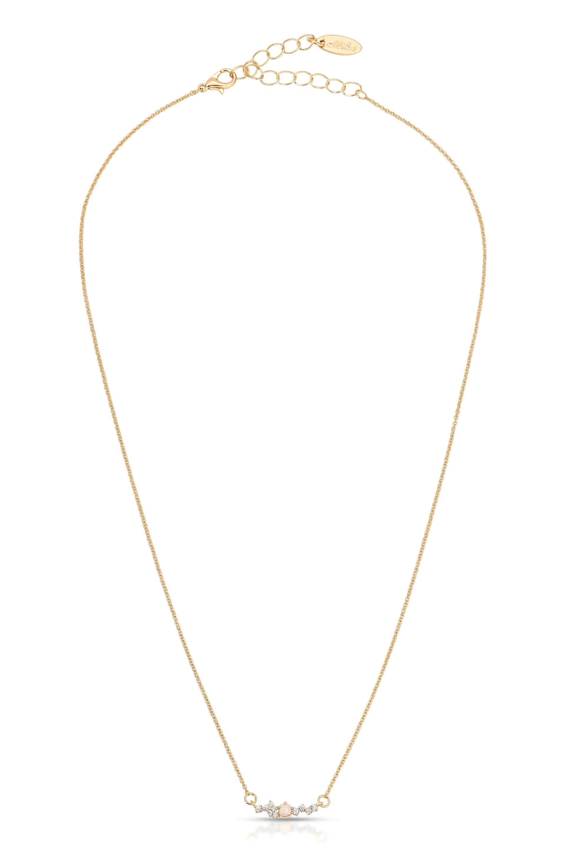 Layered Opal Lariat Necklace Set of 3