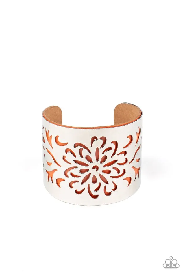 Paparazzi Bracelet ~ Get Your Bloom On - Orange