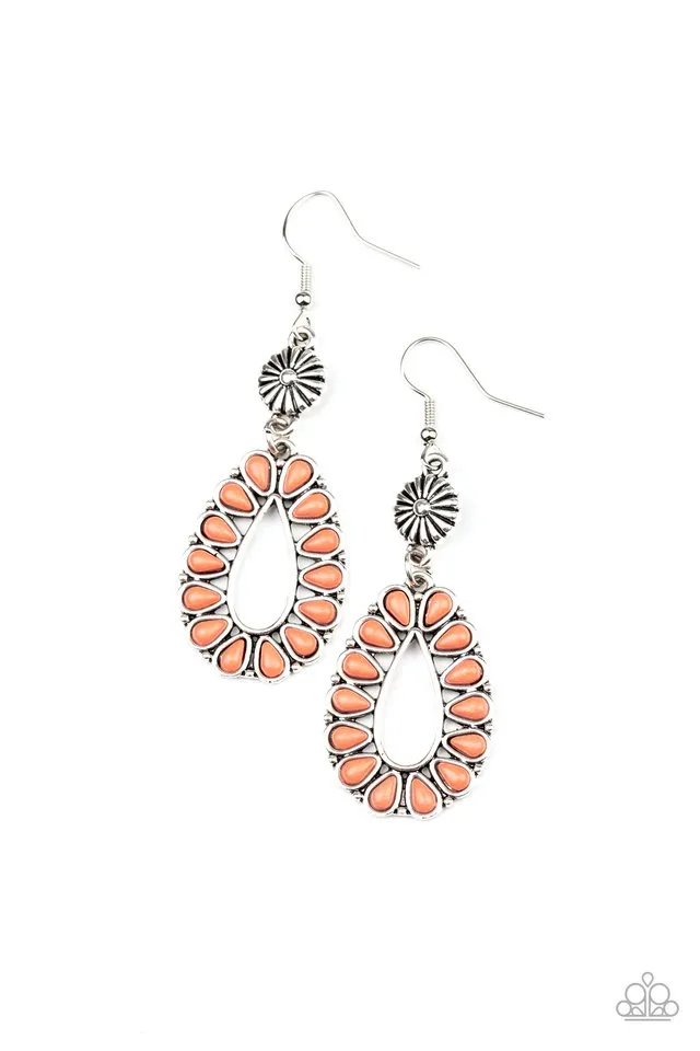 Paparazzi Earring ~ Stone Orchard - Orange