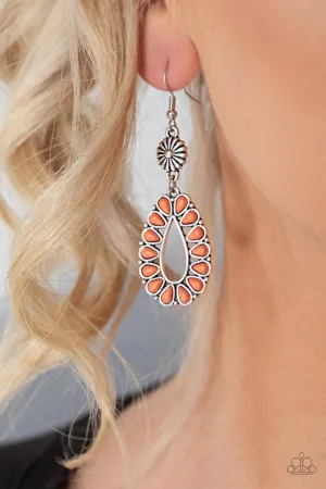 Paparazzi Earring ~ Stone Orchard - Orange