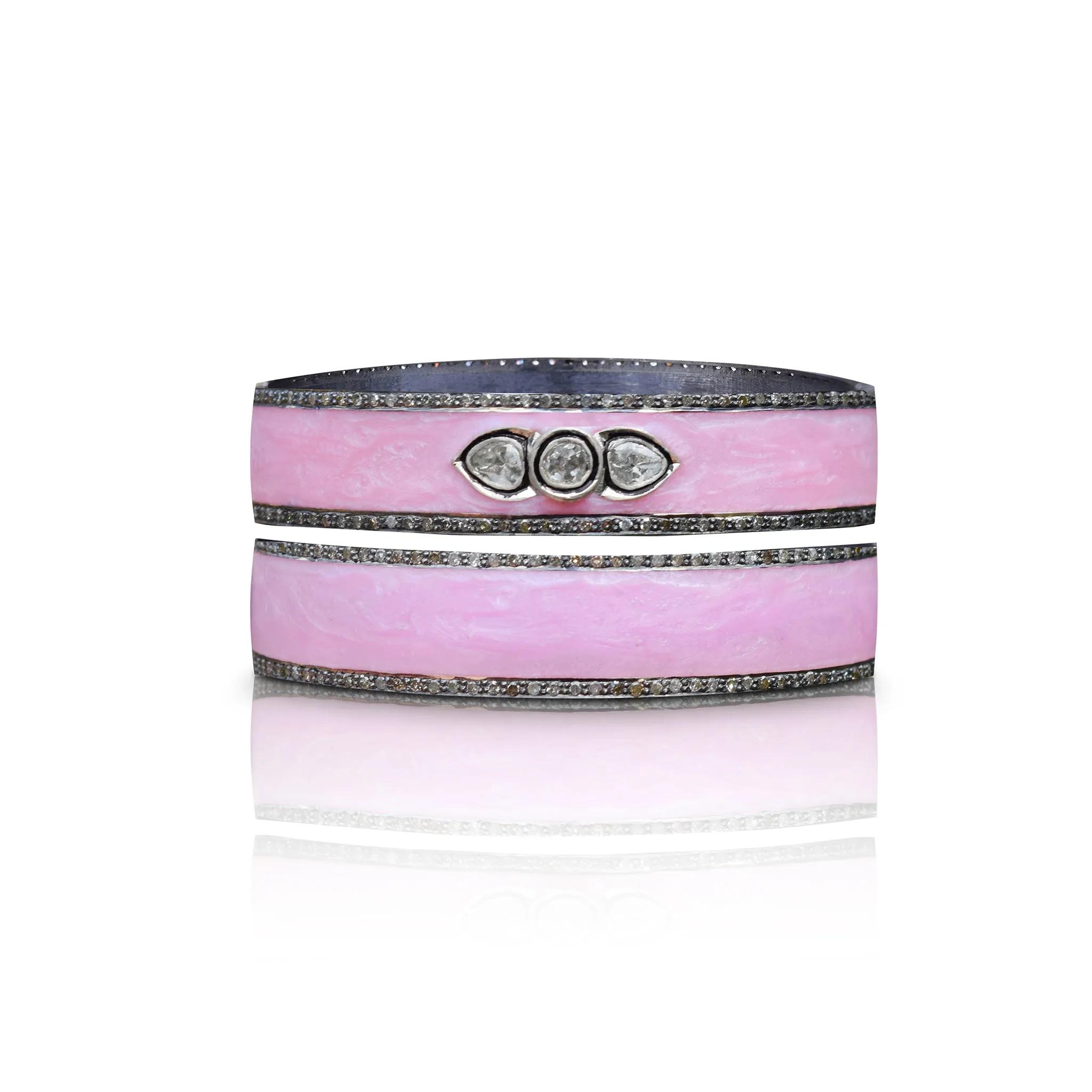 Pearl Rose Enamel Bracelets