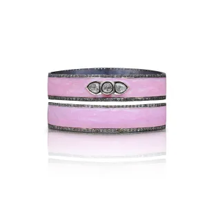 Pearl Rose Enamel Bracelets