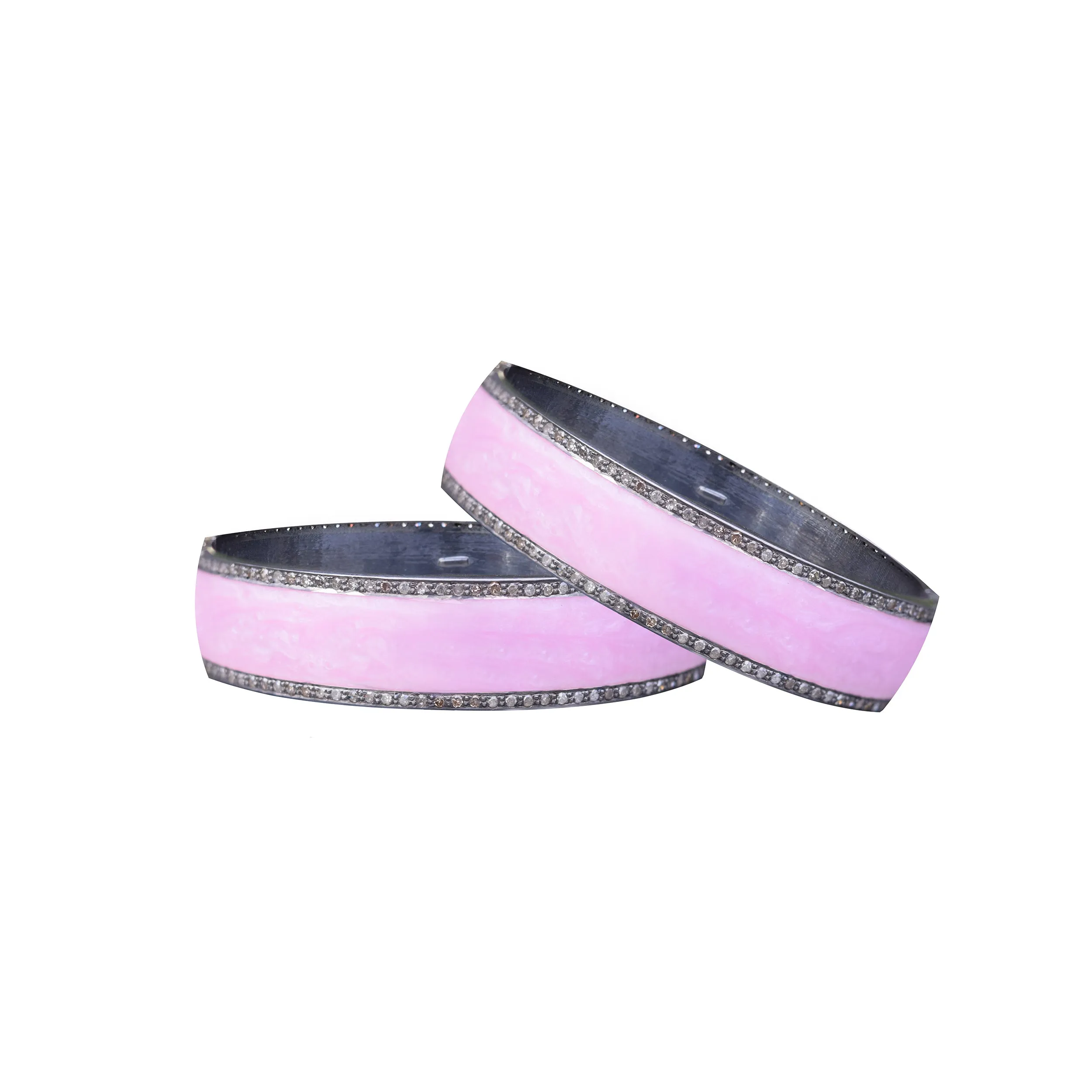 Pearl Rose Enamel Bracelets