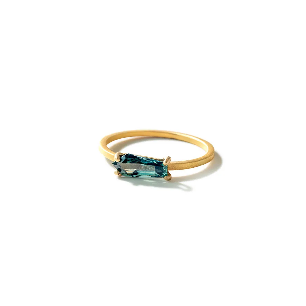 portrait-cut sapphire stacking rings