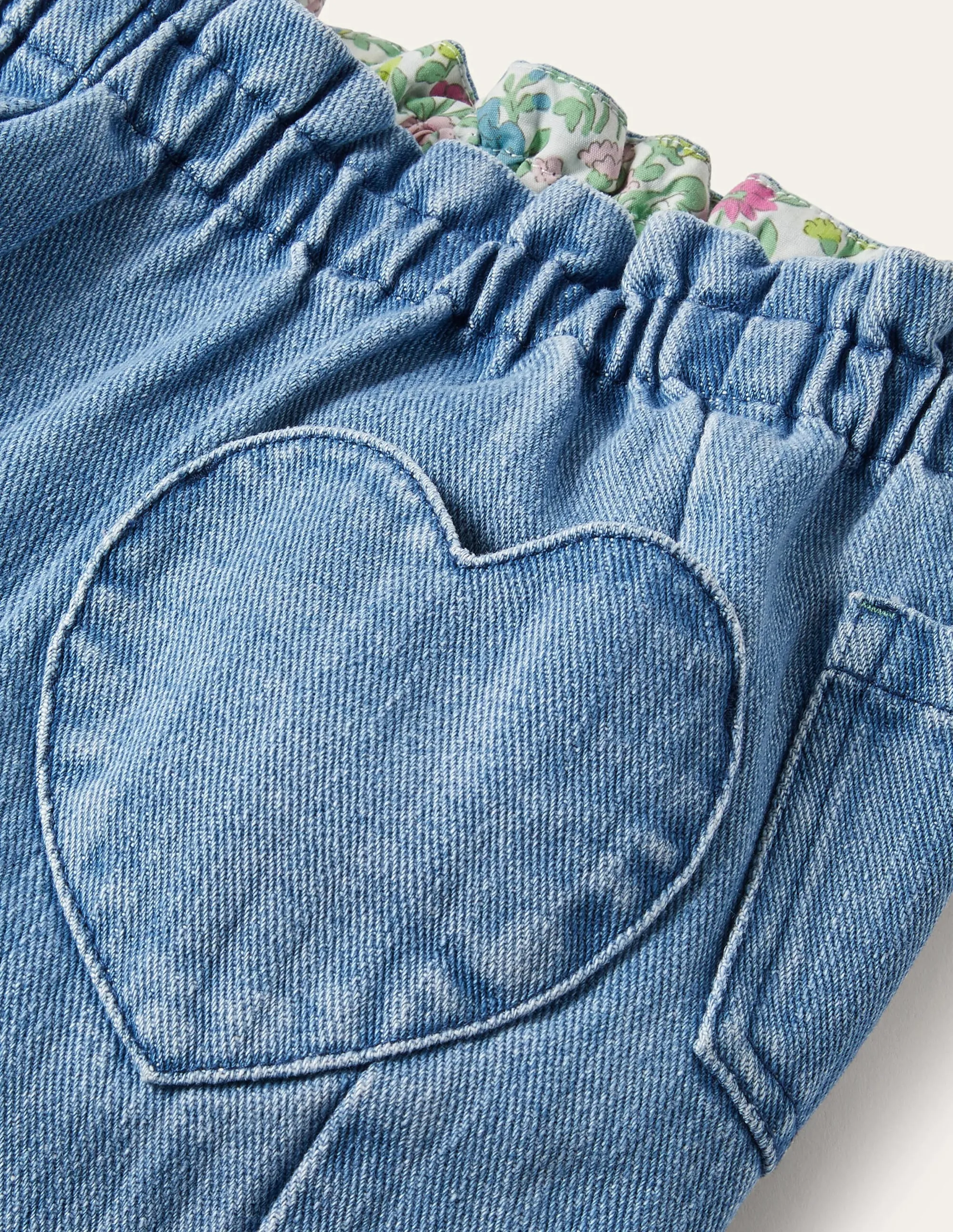 Pull-on Trousers-Mid Vintage Denim