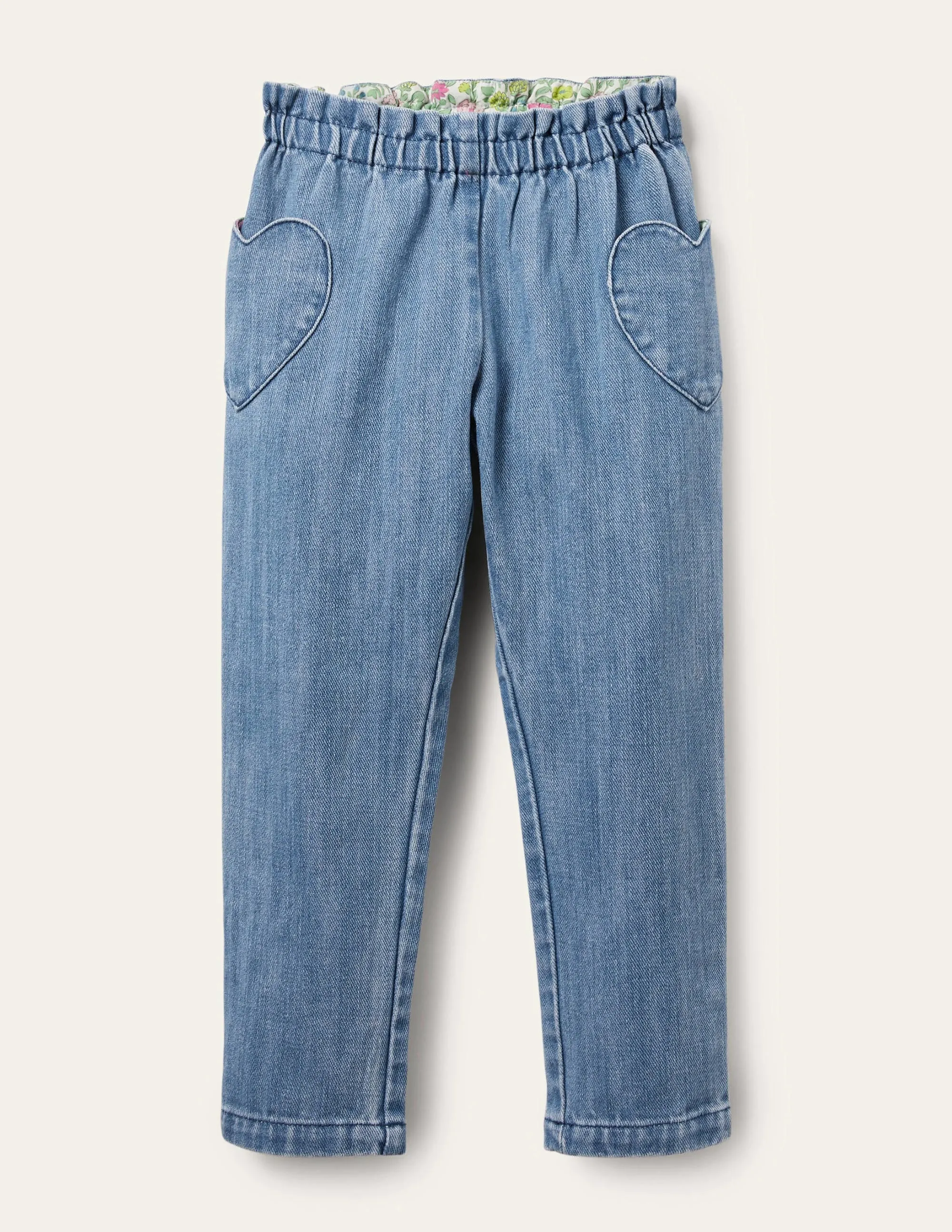 Pull-on Trousers-Mid Vintage Denim