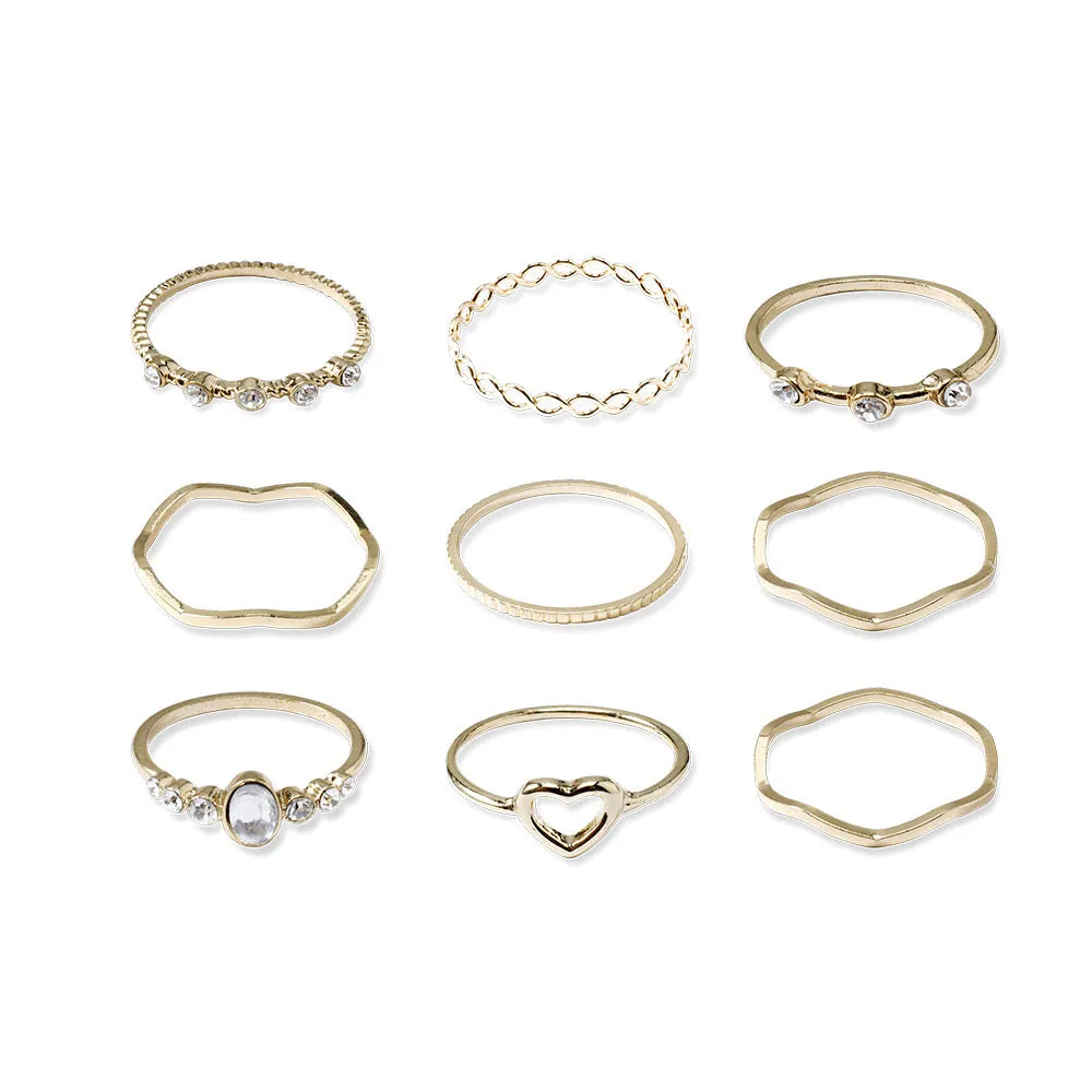 R515 - Gold Simple new hollow love ring