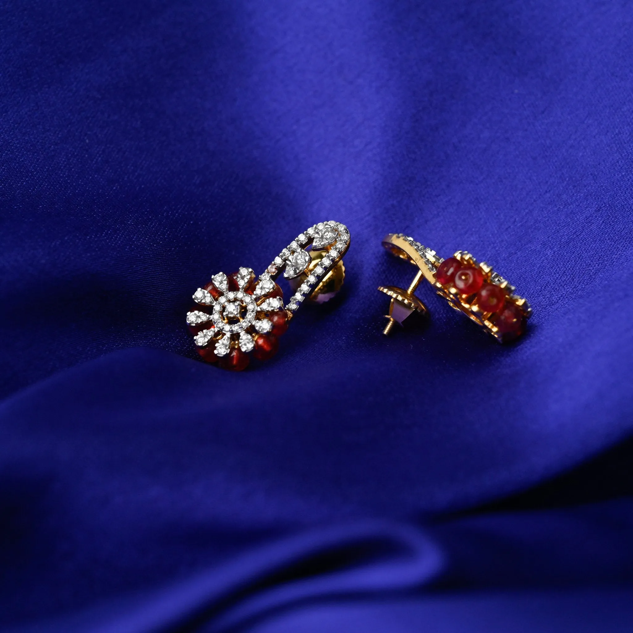 Ruby Love - Earrings with Pendant Set