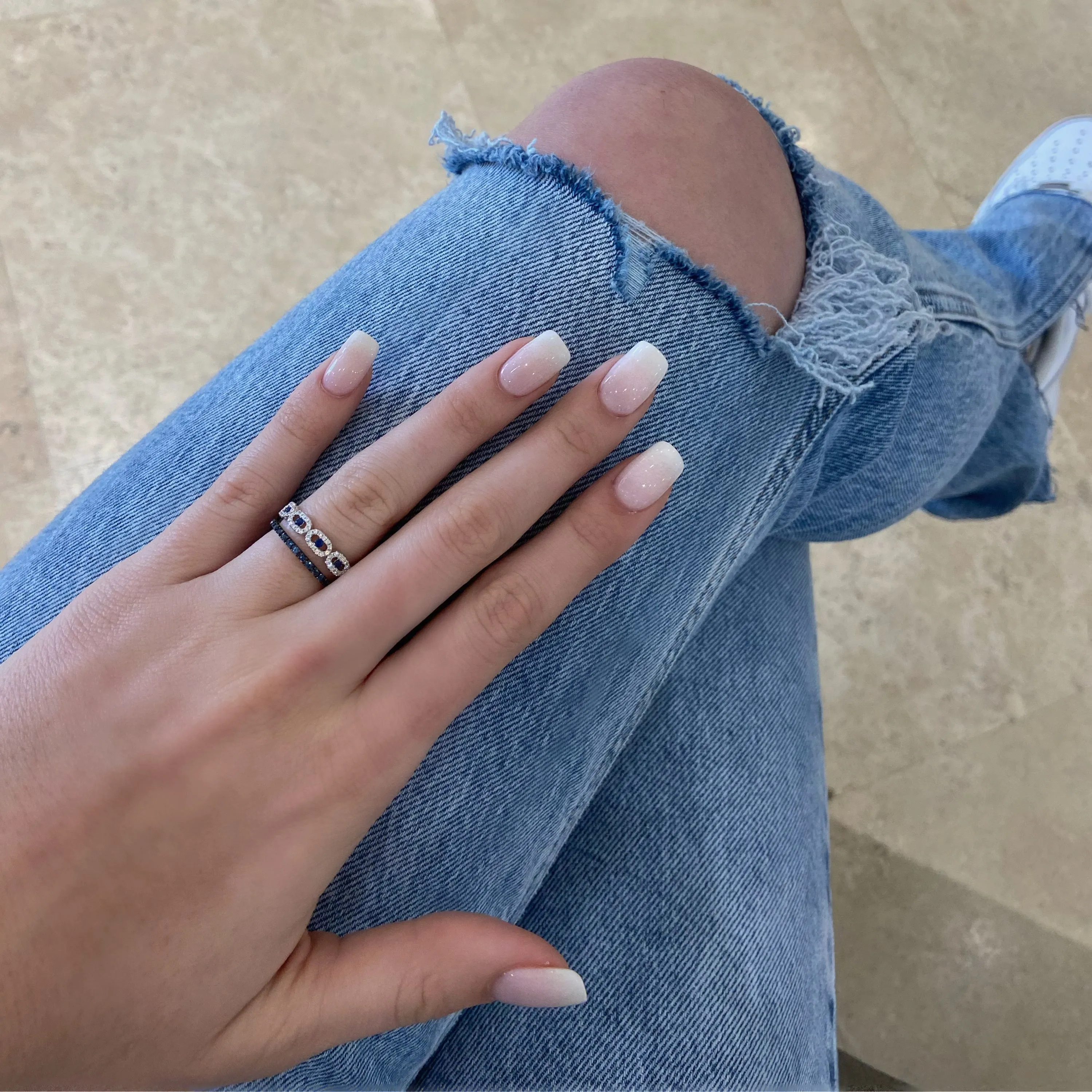 Simple Sapphire Eternity Band