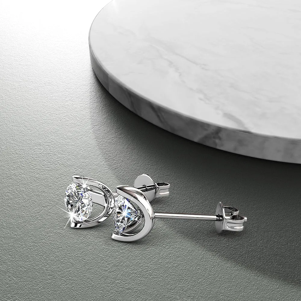 Star Mizar Stud Earrings Embellished With SWAROVSKI Crystals