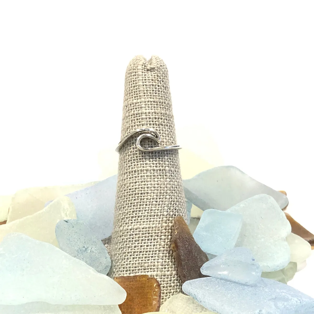 Sterling Silver Breaking Wave Ring