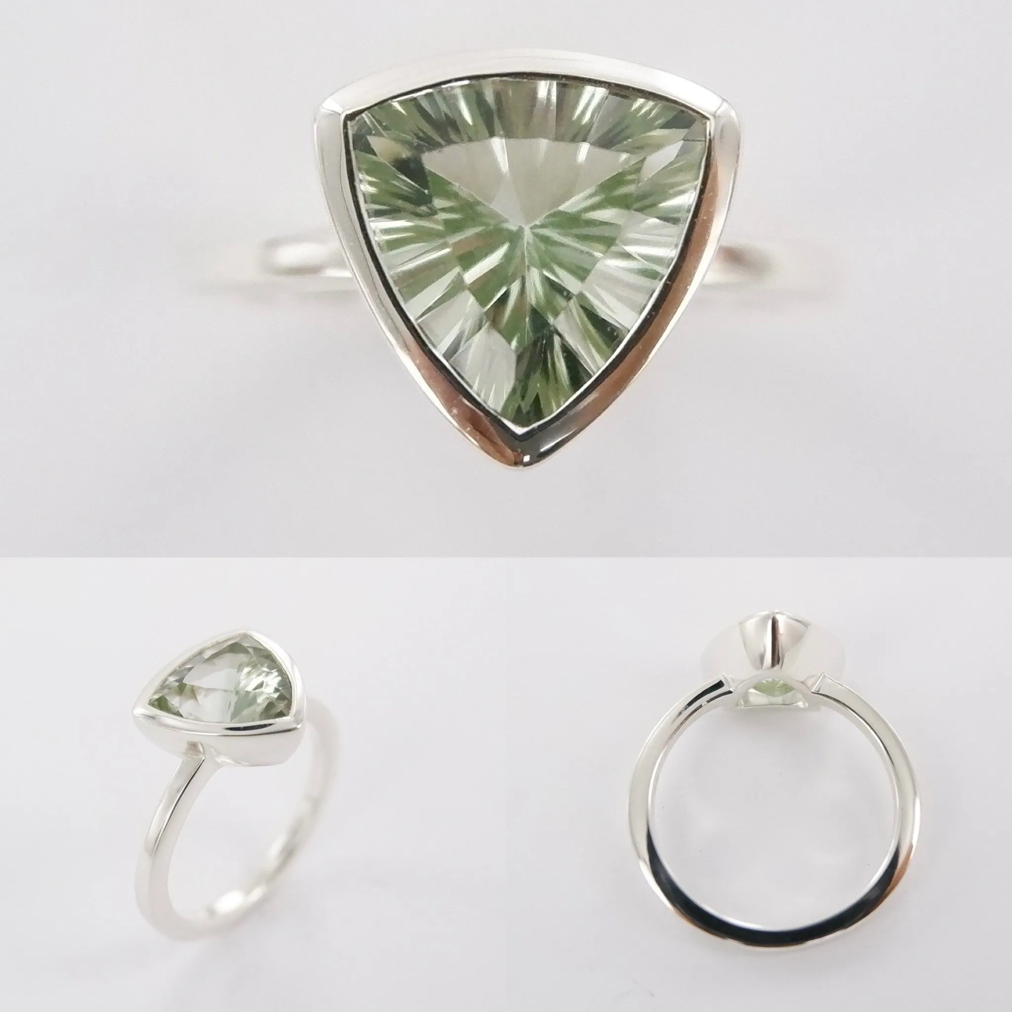 Trilliant Gemstone Rings Ai208
