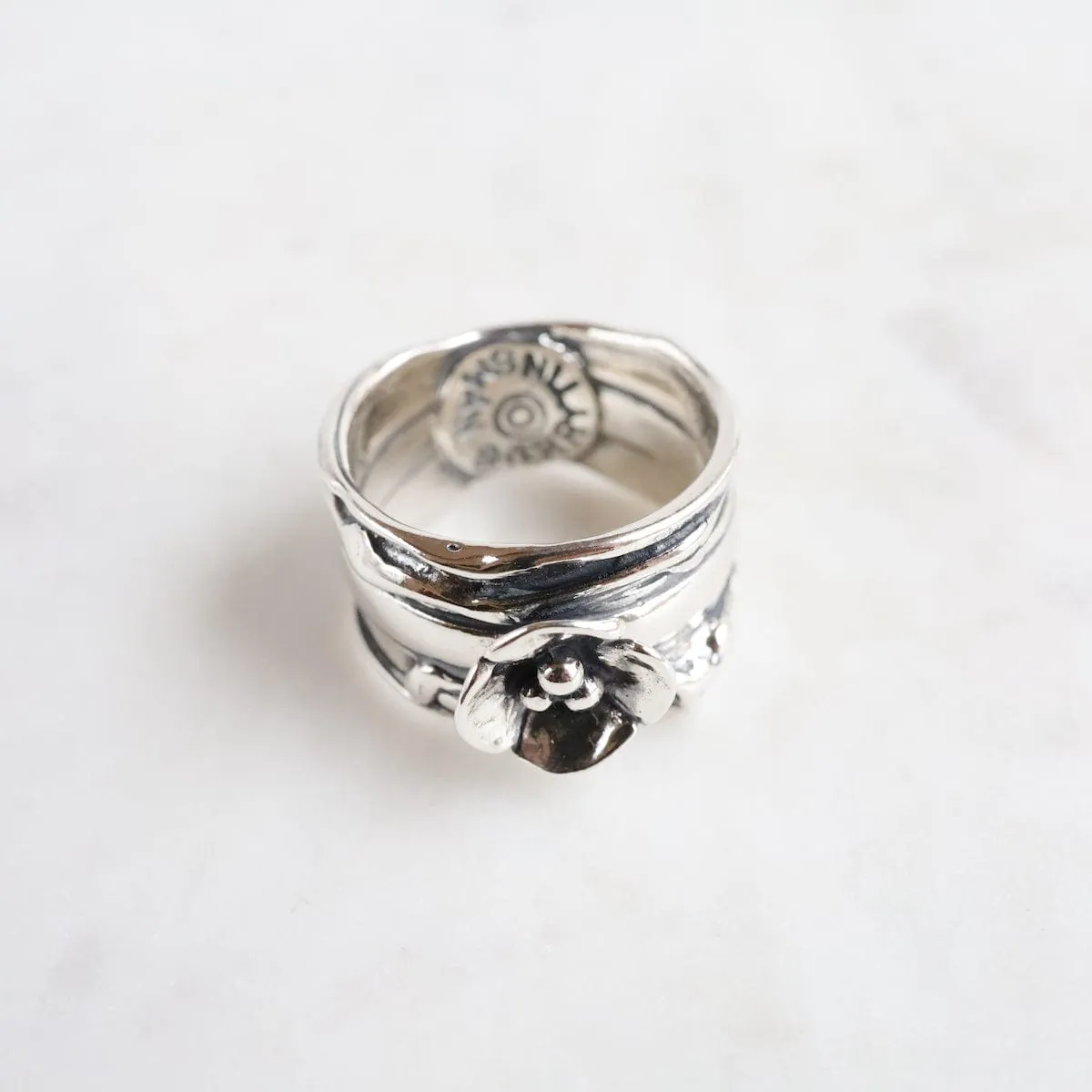 Triple "Jennifer" Vine Band with Dogwood Ring