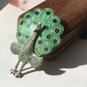 Vintage Siam Peacock Pin