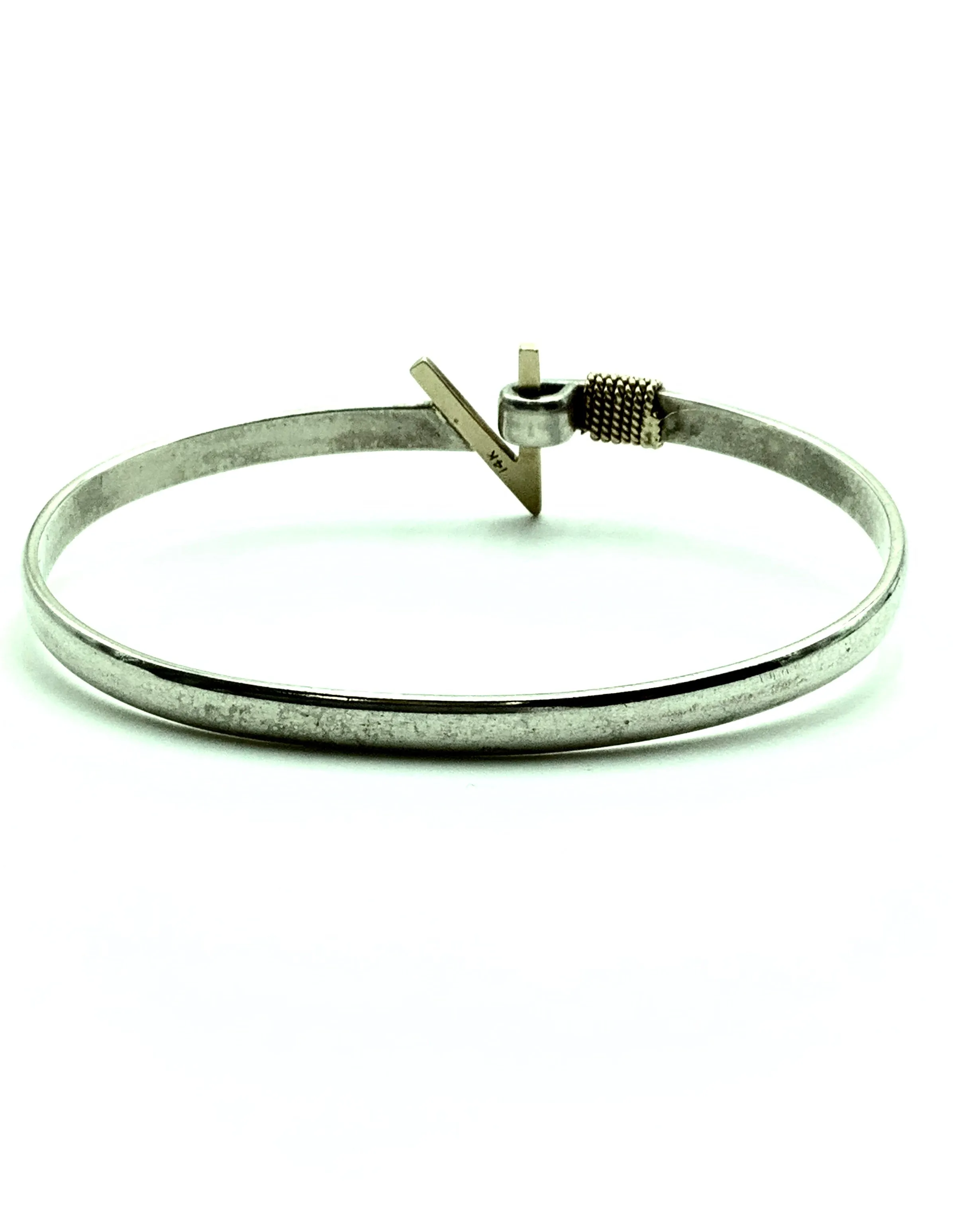 Vintage Virgin Island Sterling Silver 925 14k V Hook