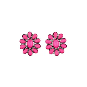 West & Co. Pink Flower Cluster Earrings